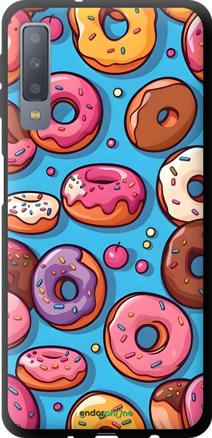 TPU чехол Пончики для Samsung Galaxy A7 (2018) A750F - 6318b-1582 изображение 
