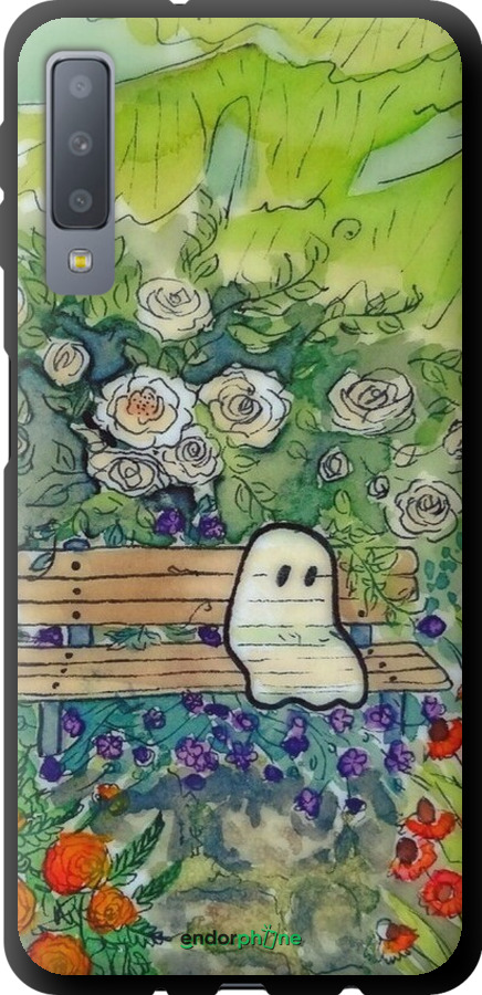 TPU чехол Грустное привидение для Samsung Galaxy A7 (2018) A750F - 6403b-1582 изображение 