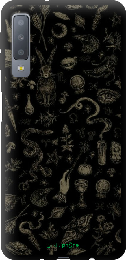 TPU чехол Мистический коллаж с травами и магическими символами для Samsung Galaxy A7 (2018) A750F - 6428b-1582 изображение 