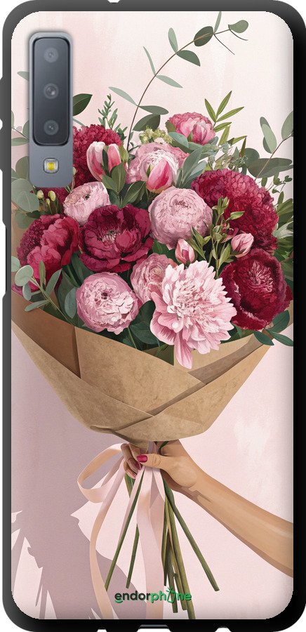 TPU чехол Пионы 1 для Samsung Galaxy A7 (2018) A750F - 6705b-1582 изображение 