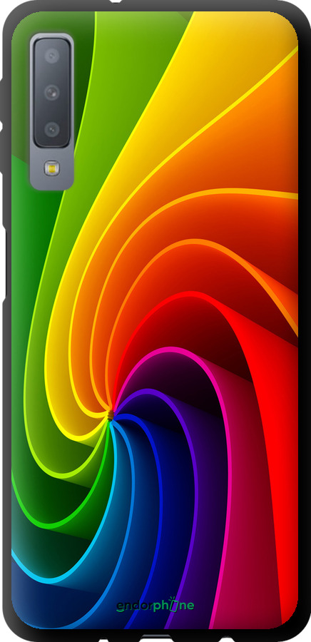 TPU чехол Радужный вихрь для Samsung Galaxy A7 (2018) A750F - 747b-1582 изображение 