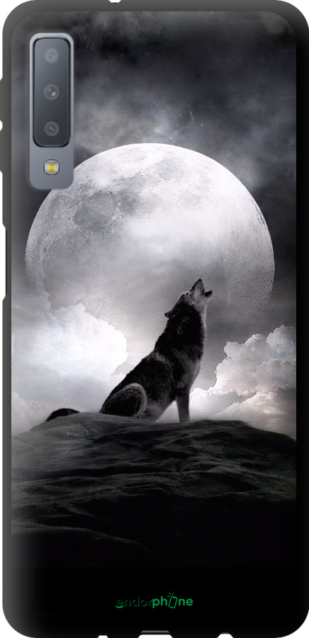 TPU чехол Воющий волк для Samsung Galaxy A7 (2018) A750F - 934b-1582 изображение 