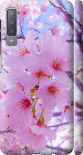 3D пластиковый матовый чехол Сакура для Samsung Galaxy A7 (2018) A750F - 6029m-1582 изображение 