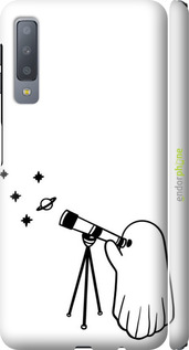 3D пластиковый матовый чехол Привидение астроном для Samsung Galaxy A7 (2018) A750F - 6444m-1582 изображение 