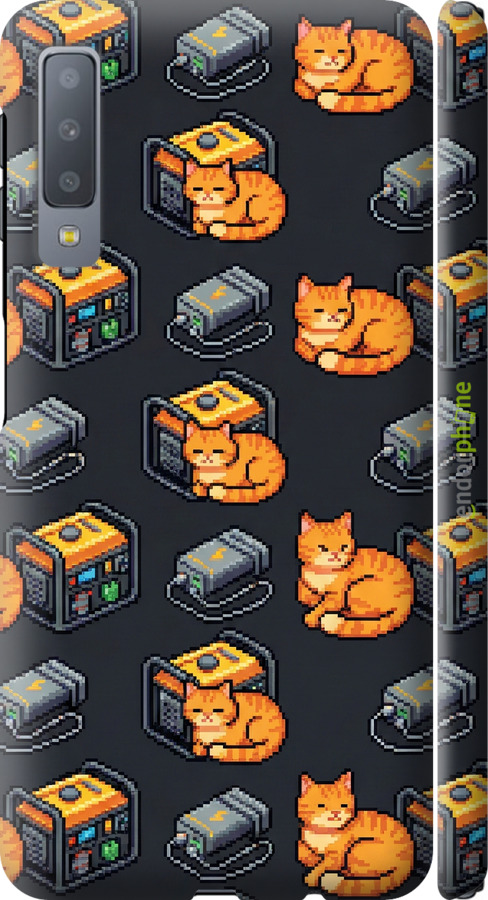 3D пластиковый матовый чехол Autonomous Zone для Samsung Galaxy A7 (2018) A750F - 6771m-1582 изображение 