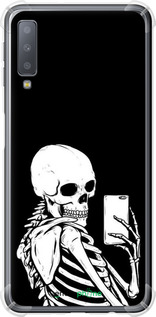 Силіконовий протиударний с посиленими кутами чехол Скелет робить Selfie для Samsung Galaxy A7 (2018) A750F - 6535sp-1582 изображение 