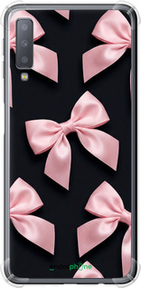 Силикон с усиленными углами чехол Coquette Ribbons Dark Coquette для Samsung Galaxy A7 (2018) A750F - 6767sp-1582 изображение 