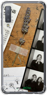 Силикон с усиленными углами чехол Aesthetic Scrapbook Collage для Samsung Galaxy A7 (2018) A750F - 6773sp-1582 изображение 