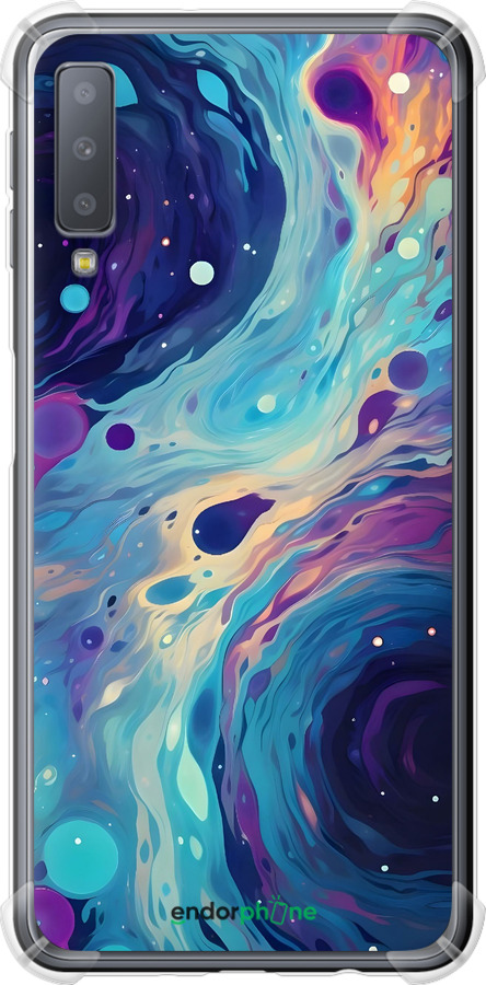 Силіконовий протиударний с посиленими кутами чехол Арт акварель для Samsung Galaxy A7 (2018) A750F - 6329sp-1582 изображение 
