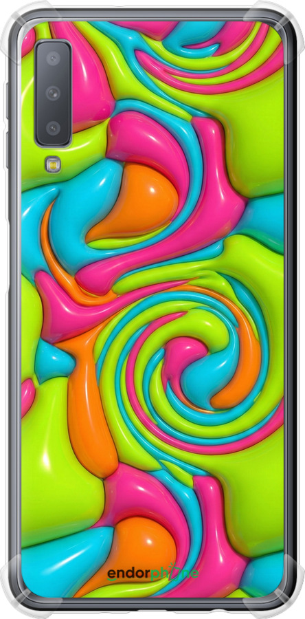 Силикон с усиленными углами чехол Y2K Jelly Dream для Samsung Galaxy A7 (2018) A750F - 6780sp-1582 изображение 