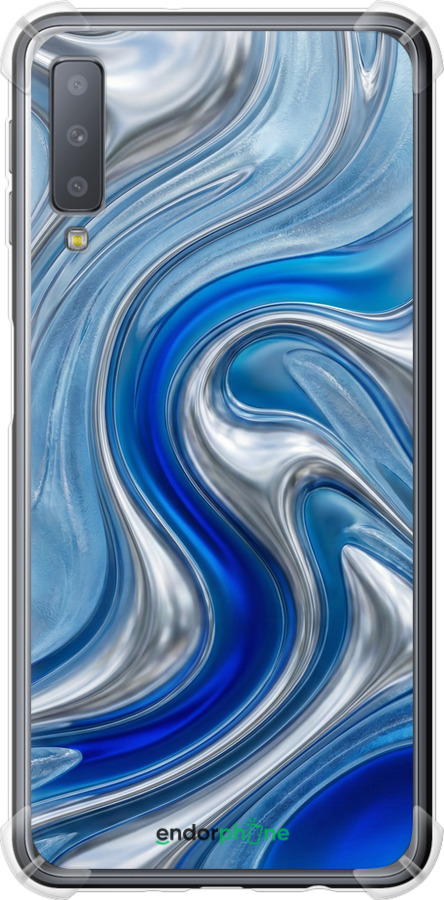 Силикон с усиленными углами чехол Liquid Chrome для Samsung Galaxy A7 (2018) A750F - 6781sp-1582 изображение 