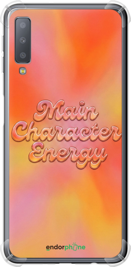 Силикон с усиленными углами чехол Aura Gradient Main Character Energy Aesthetic Y2K для Samsung Galaxy A7 (2018) A750F - 6783sp-1582 изображение 