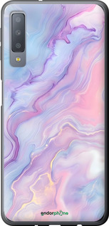 2D пластиковый чехол Нежный мрамор для Samsung Galaxy A7 (2018) A750F - 6310t-1582 изображение 