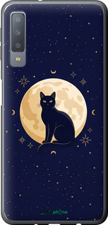 2D пластиковый чехол Cute Cat Celestial/Witchy для Samsung Galaxy A7 (2018) A750F - 6787t-1582 изображение 