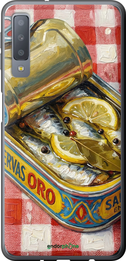 2D пластиковый чехол Vintage Sardine Tin Phone для Samsung Galaxy A7 (2018) A750F - 6772t-1582 изображение 