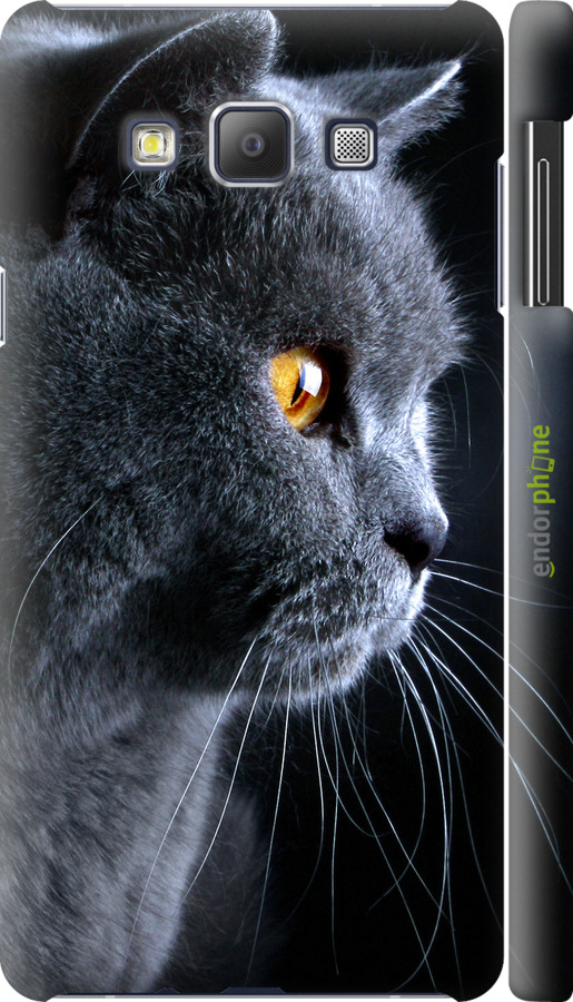 

3D пластиковий матовий чохол "Гарний кіт" для Samsung Galaxy A7 A700H, Чорний
