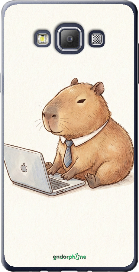 Силіконовий чехол Funny Capybara CEO Working для Samsung Galaxy A7 A700H - 6777u-117 изображение 