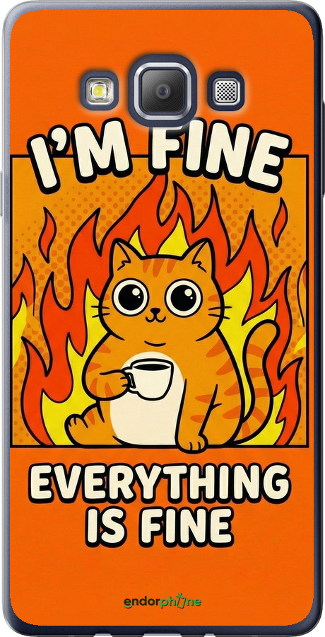 Силіконовий чехол Funny Cat для Samsung Galaxy A7 A700H - 6786u-117 изображение 