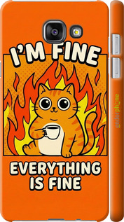 3D пластиковый глянцевый чехол 'Funny Cat' для Samsung Galaxy A7 (2016) A710F изображение 5