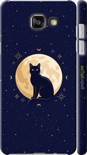 3D пластиковый глянцевый чехол 'Cute Cat Celestial/Witchy' для Samsung Galaxy A7 (2016) A710F изображение 3