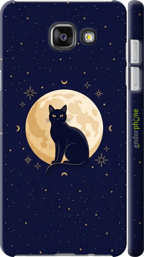 3D пластиковый глянцевый чехол Cute Cat Celestial/Witchy для Samsung Galaxy A7 (2016) A710F - 6787c-121 изображение 