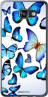 Силиконовый чехол Бабочки для Samsung Galaxy A7 (2016) A710F - 6023u-121 изображение 