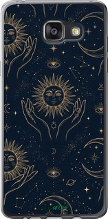 2D пластиковий чехол Celestial Harmony: Sun & Moon Gold Mystic Pattern для Samsung Galaxy A7 (2016) A710F - 6778t-121 изображение 