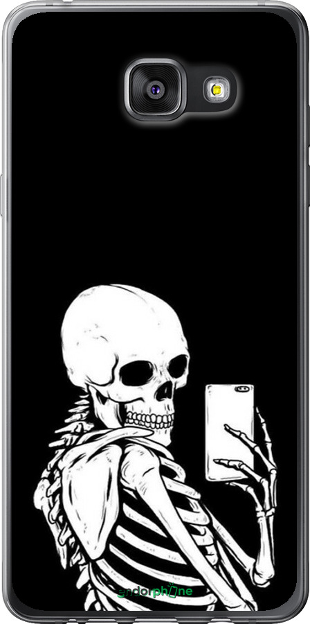 Силіконовий чехол Скелет робить Selfie для Samsung Galaxy A7 (2016) A710F - 6535u-121 изображение 