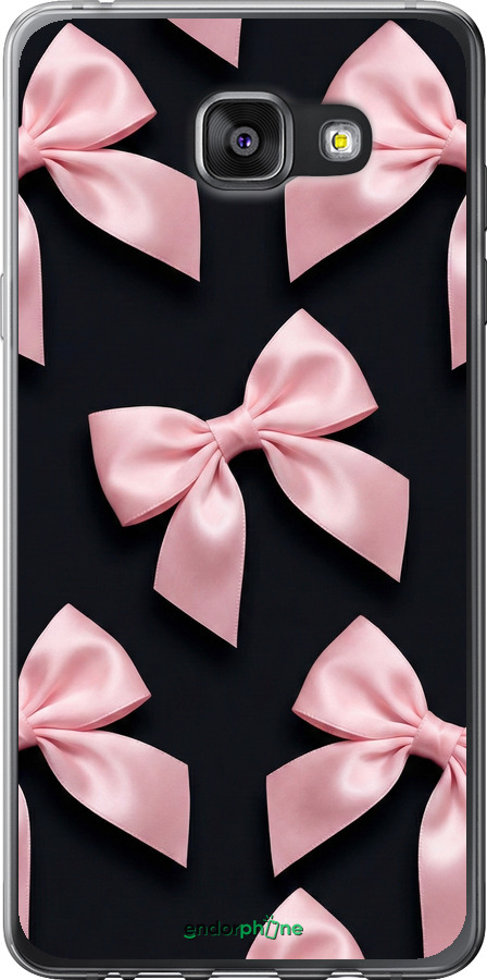 Силиконовый чехол Coquette Ribbons Dark Coquette для Samsung Galaxy A7 (2016) A710F - 6767u-121 изображение 