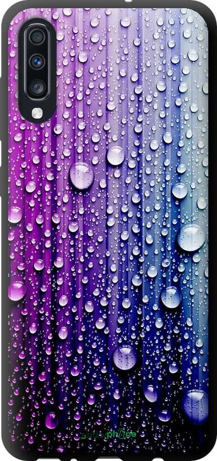 

TPU чорний чохол "Краплини води" для Samsung Galaxy A70 2019 A705F, Синій