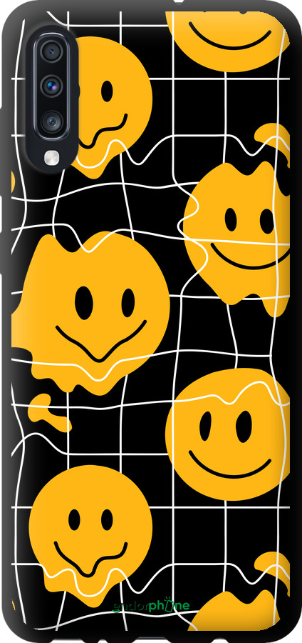 

Coque du TPU noir "Sourires v3" pour Samsung Galaxy A70 2019 A705F, Jaune