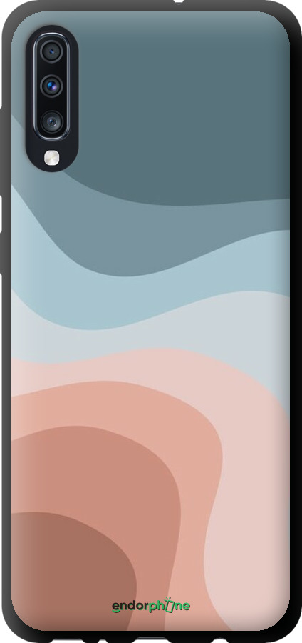 TPU чехол З синіми та рожевими хвилями в стилі ретро для Samsung Galaxy A70 2019 A705F - 6532b-1675 изображение 