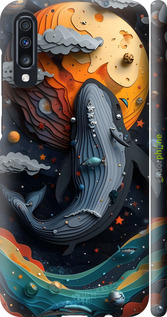 3D пластиковый матовый чехол Кит в космосе для Samsung Galaxy A70 2019 A705F - 6328m-1675 изображение 