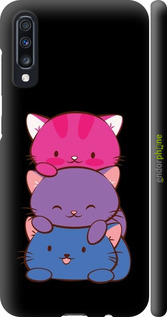3D пластиковий матовий чехол Милі котятка для Samsung Galaxy A70 2019 A705F - 6518m-1675 изображение 