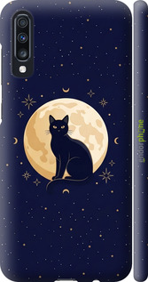 3D пластиковый матовый чехол 'Cute Cat Celestial/Witchy' для Samsung Galaxy A70 2019 A705F изображение 3