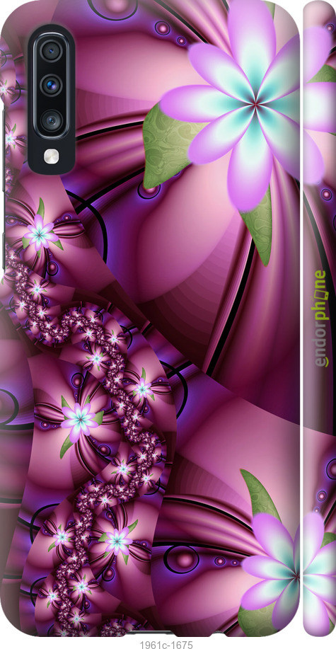 

3D пластиковий матовий чохол "Квіткова мозаїка" для Samsung Galaxy A70 2019 A705F, Рожевий