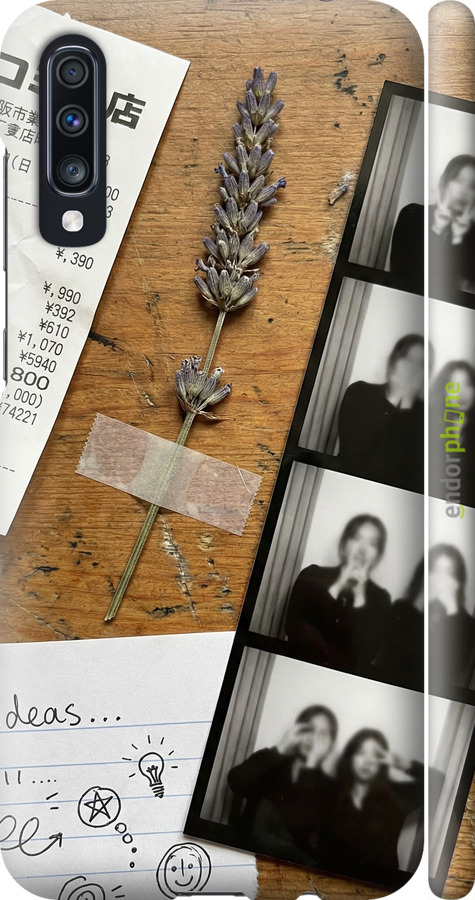 3D пластиковый матовый чехол Aesthetic Scrapbook Collage для Samsung Galaxy A70 2019 A705F - 6773m-1675 изображение 