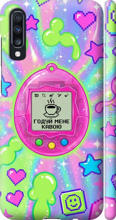 3D пластиковий матовий чехол Y2K Aesthetic Retro Pet: Годуй мене кавою для Samsung Galaxy A70 2019 A705F - 6784m-1675 изображение 