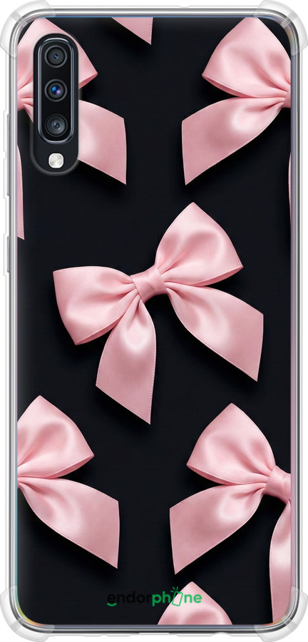 Силикон с усиленными углами чехол Coquette Ribbons Dark Coquette для Samsung Galaxy A70 2019 A705F - 6767sp-1675 изображение 