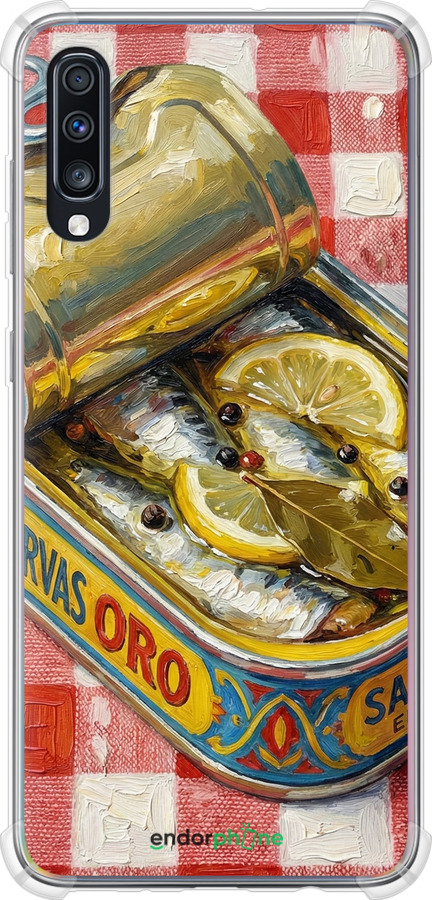 Силіконовий протиударний с посиленими кутами чехол Vintage Sardine Tin Phone для Samsung Galaxy A70 2019 A705F - 6772sp-1675 изображение 