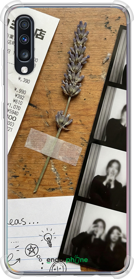 Силикон с усиленными углами чехол Aesthetic Scrapbook Collage для Samsung Galaxy A70 2019 A705F - 6773sp-1675 изображение 