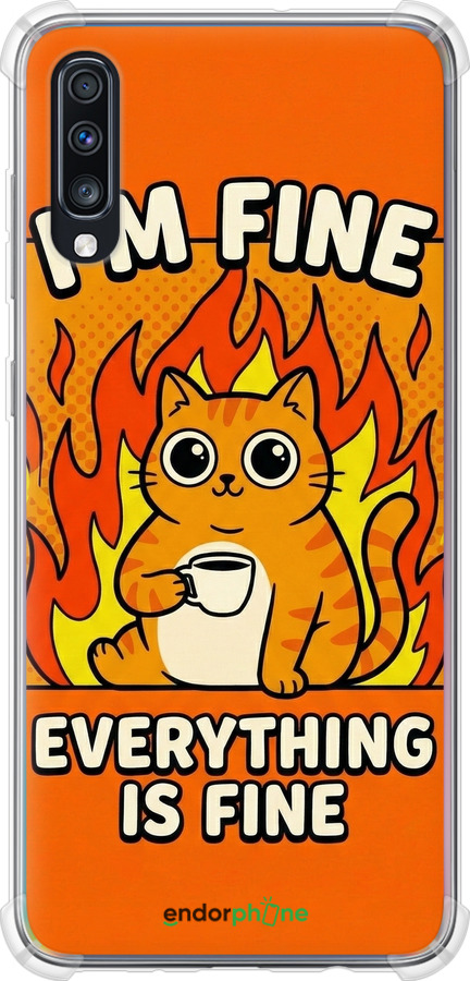 Силикон с усиленными углами чехол Funny Cat для Samsung Galaxy A70 2019 A705F - 6786sp-1675 изображение 