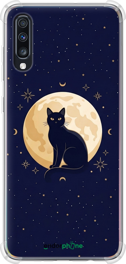 Силикон с усиленными углами чехол Cute Cat Celestial/Witchy для Samsung Galaxy A70 2019 A705F - 6787sp-1675 изображение 