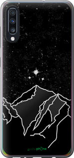 2D пластиковый чехол Минималистический горный пейзаж для Samsung Galaxy A70 2019 A705F - 6438t-1675 изображение 