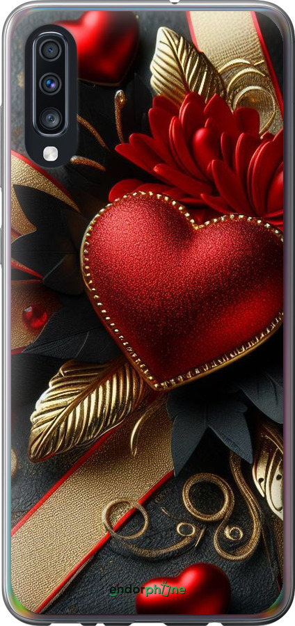 2D пластиковый чехол Сердечки v2 для Samsung Galaxy A70 2019 A705F - 5832t-1675 изображение 
