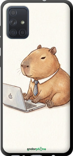 TPU чехол Funny Capybara CEO Working для Samsung Galaxy A71 2020 A715F - 6777b-1826 изображение 