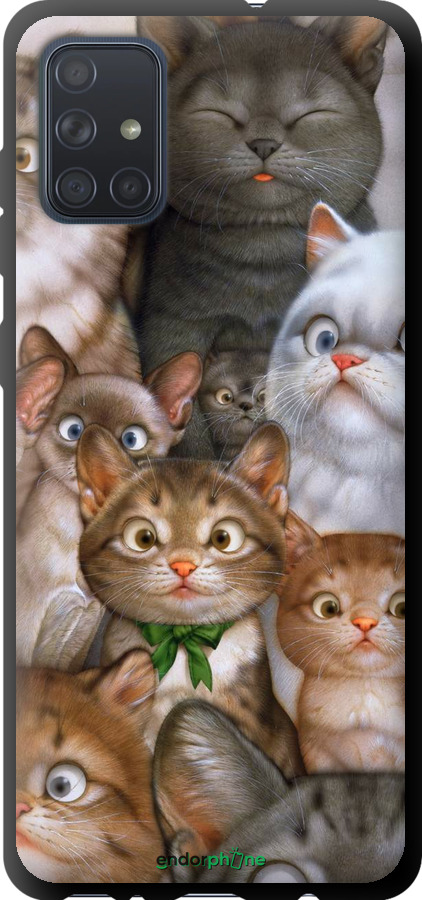 

TPU чорний чохол "Коти" для Samsung Galaxy A71 2020 A715F