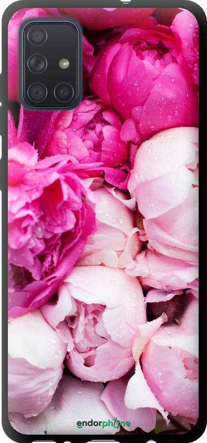 

TPU musta cover "Vaaleanpunaiset pionit" for Samsung Galaxy A71 2020 A715F, Vaaleanpunainen