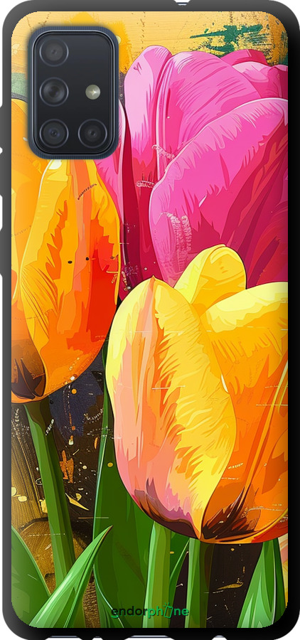 TPU чехол Намальовані тюльпани для Samsung Galaxy A71 2020 A715F - 5990b-1826 изображение 