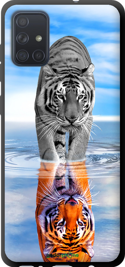 TPU чехол Тигр для Samsung Galaxy A71 2020 A715F - 6016b-1826 изображение 